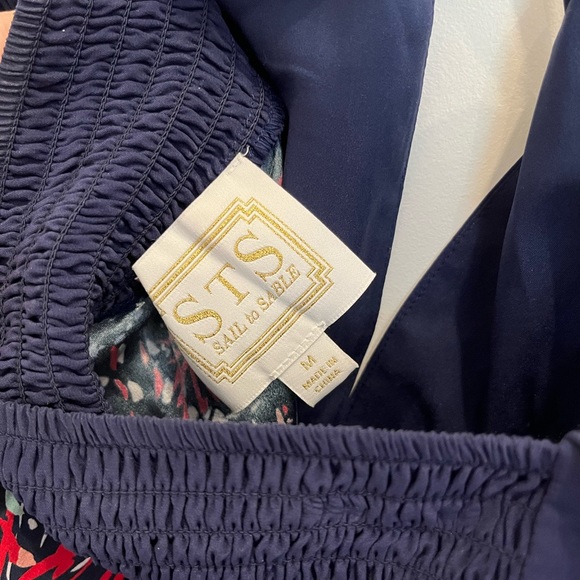 Sail to Sable Halter Fireworks Silk Maxi Dress Women’s Size Medium M EUC - Picture 4 of 7